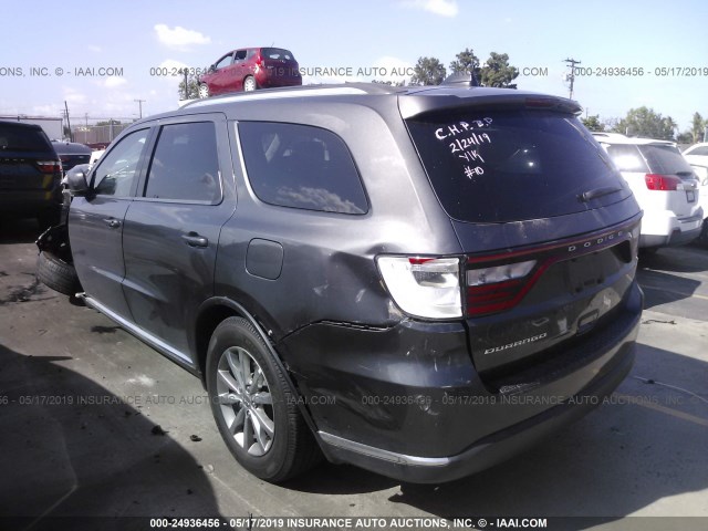 1C4RDHAG3HC732770 - 2017 DODGE DURANGO SXT GRAY photo 3