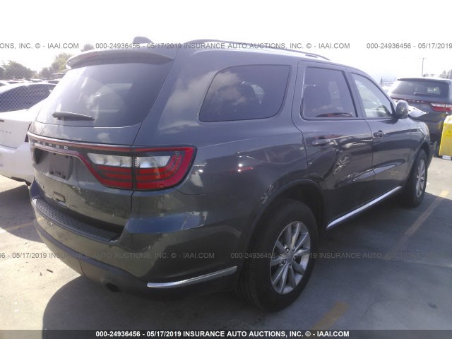 1C4RDHAG3HC732770 - 2017 DODGE DURANGO SXT GRAY photo 4