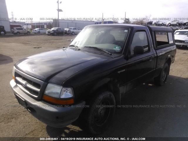 1FTYR10C1YTA66916 - 2000 FORD RANGER BLACK photo 2