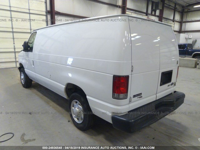 1FTNE1EW7EDA39291 - 2014 FORD ECONOLINE E150 VAN WHITE photo 3