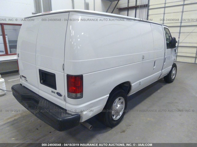 1FTNE1EW7EDA39291 - 2014 FORD ECONOLINE E150 VAN WHITE photo 4