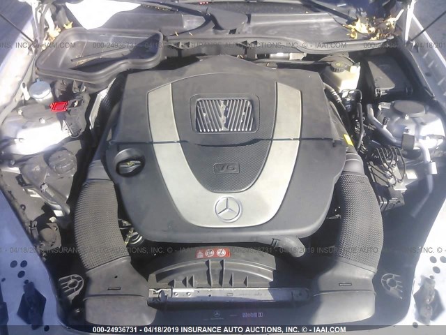 WDBWK56F18F178942 - 2008 MERCEDES-BENZ SLK 350 SILVER photo 10