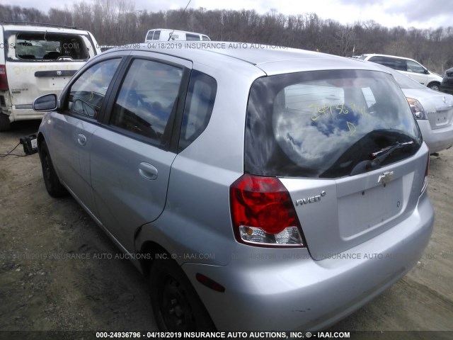 KL1TD666X7B767778 - 2007 CHEVROLET AVEO LS SILVER photo 3