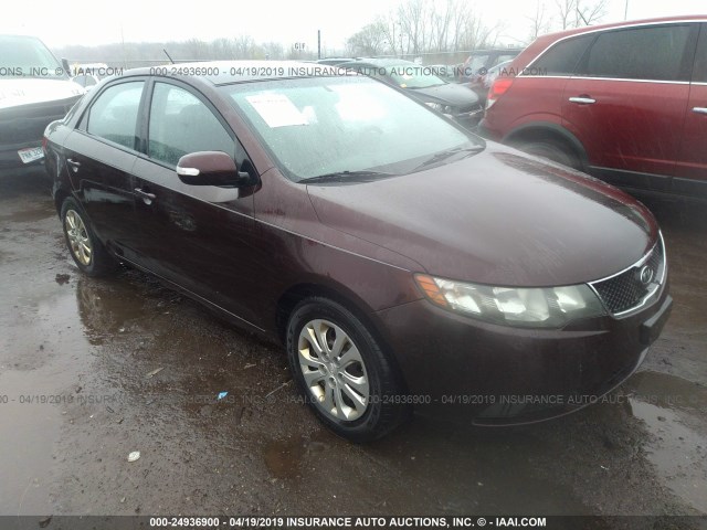 KNAFU4A25A5050223 - 2010 KIA FORTE EX MAROON photo 1