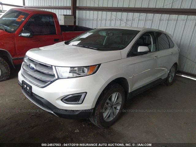 2FMPK4J88GBB31265 - 2016 FORD EDGE SEL WHITE photo 2