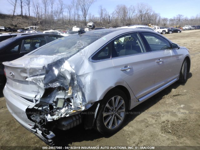 5NPE34AF0GH284007 - 2016 HYUNDAI SONATA SPORT/LIMITED SILVER photo 4