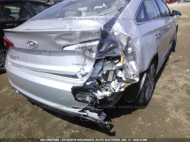 5NPE34AF0GH284007 - 2016 HYUNDAI SONATA SPORT/LIMITED SILVER photo 6