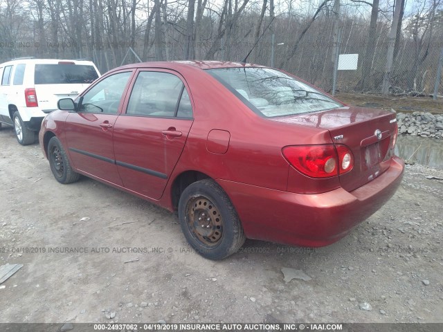 2T1BR32E95C434309 - 2005 TOYOTA COROLLA CE/LE/S RED photo 3