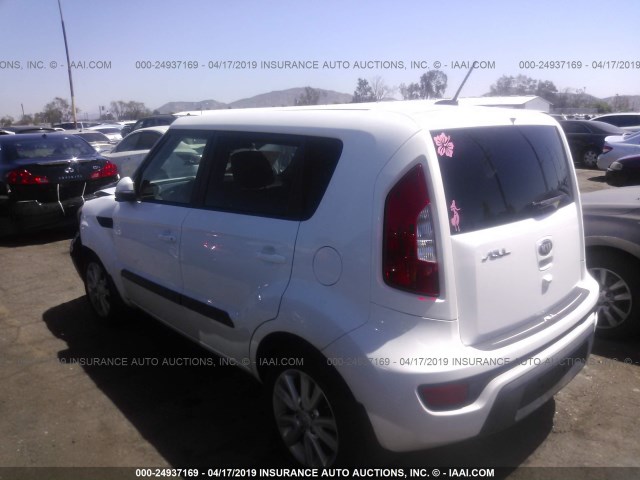 KNDJT2A6XD7755339 - 2013 KIA SOUL +/!/SPORT WHITE photo 3