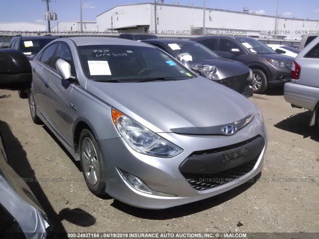 KMHEC4A4XDA068971 - 2013 HYUNDAI SONATA HYBRID SILVER photo 1