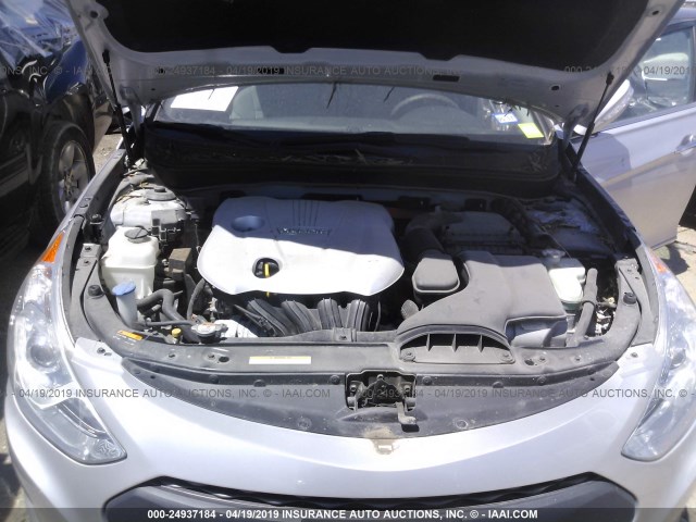 KMHEC4A4XDA068971 - 2013 HYUNDAI SONATA HYBRID SILVER photo 10