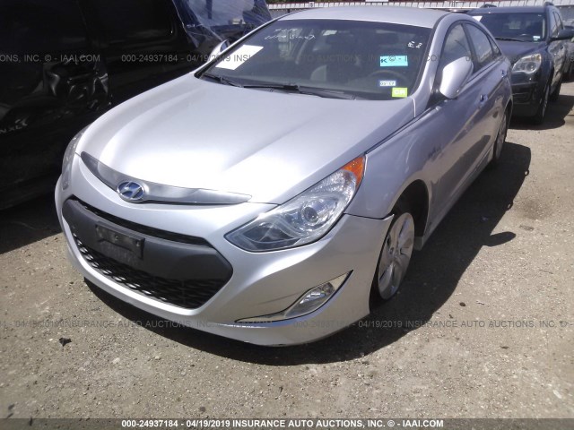 KMHEC4A4XDA068971 - 2013 HYUNDAI SONATA HYBRID SILVER photo 6