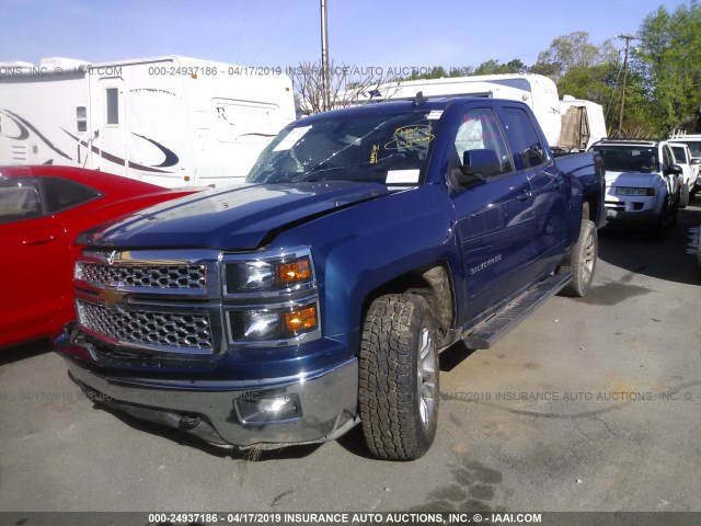 1GCVKREC8FZ396612 - 2015 CHEVROLET SILVERADO K1500 LT BLUE photo 2