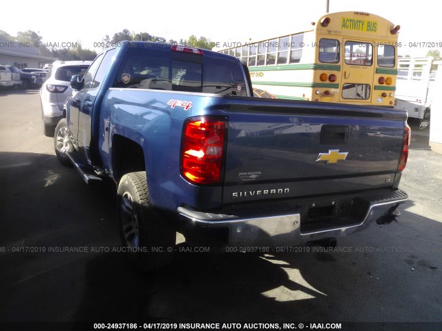 1GCVKREC8FZ396612 - 2015 CHEVROLET SILVERADO K1500 LT BLUE photo 3