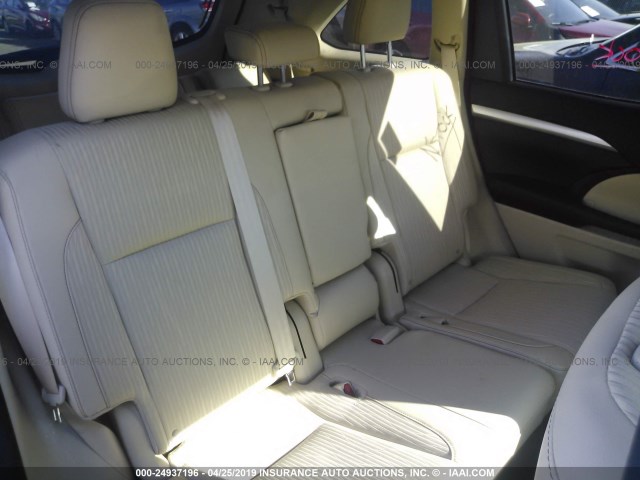 5TDBKRFH0GS332886 - 2016 TOYOTA HIGHLANDER LE/LE PLUS BLACK photo 8