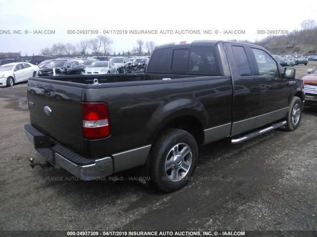 1FTPX12536NA61458 - 2006 FORD F150 Dark Brown photo 4