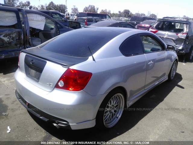 JTKDE177660089716 - 2006 TOYOTA SCION TC SILVER photo 4