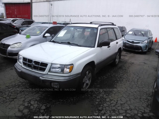 JF1SF6559WH762502 - 1998 SUBARU FORESTER S WHITE photo 2