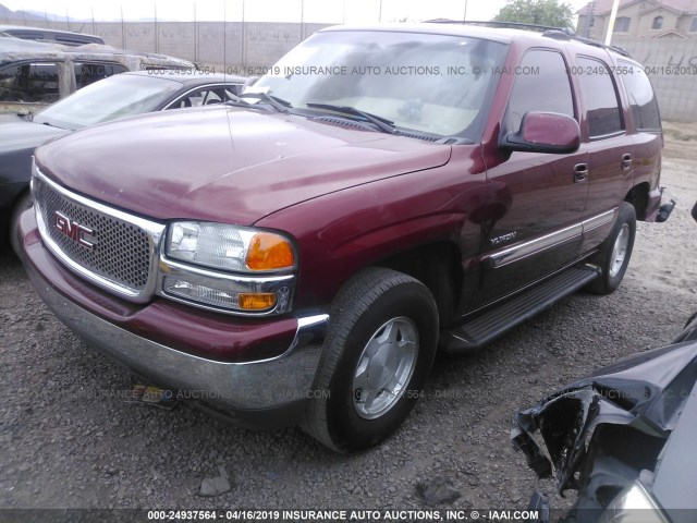 1GKEC13Z63R279536 - 2003 GMC YUKON BURGUNDY photo 2