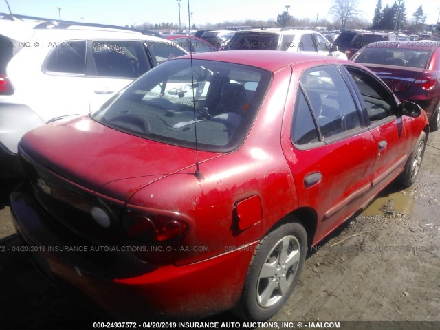 1G1JF52F047200366 - 2004 CHEVROLET CAVALIER LS RED photo 4
