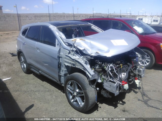 KM8SR4HF3HU185062 - 2017 HYUNDAI SANTA FE SE/LIMITED SILVER photo 1