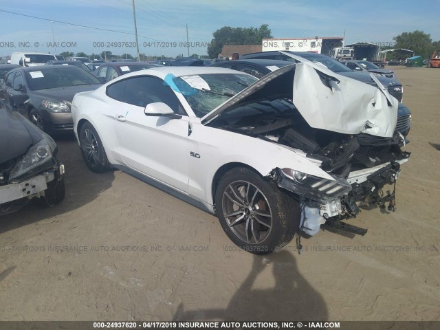 1FA6P8CF4F5317088 - 2015 FORD MUSTANG GT WHITE photo 1