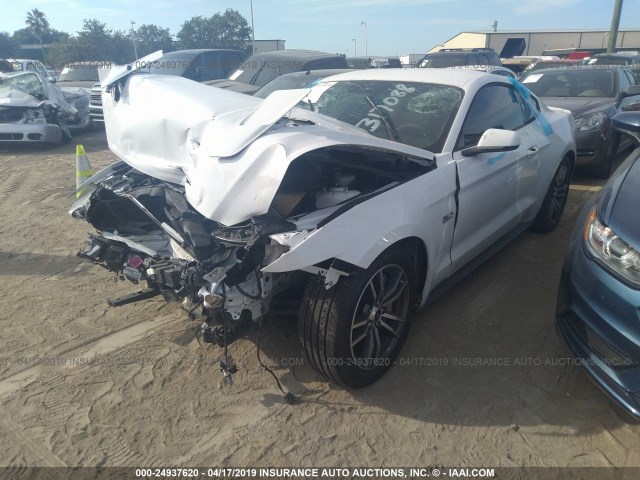 1FA6P8CF4F5317088 - 2015 FORD MUSTANG GT WHITE photo 2