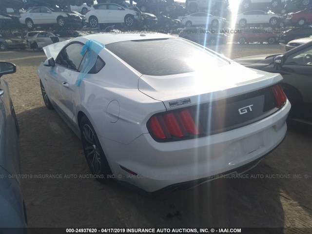 1FA6P8CF4F5317088 - 2015 FORD MUSTANG GT WHITE photo 3