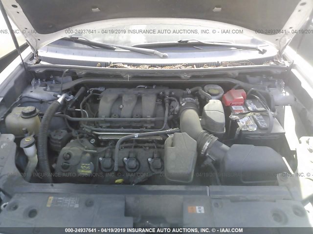 2FMGK5B86DBD03177 - 2013 FORD FLEX SE SILVER photo 10