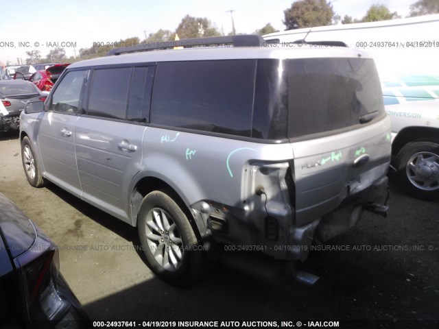 2FMGK5B86DBD03177 - 2013 FORD FLEX SE SILVER photo 3