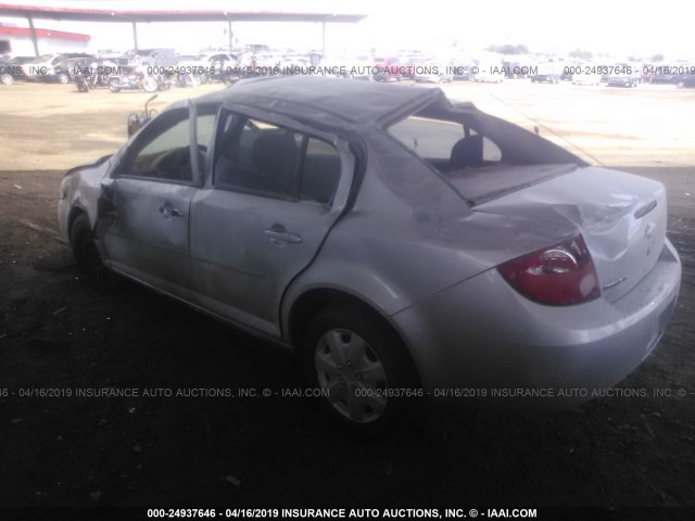 1G1AT58H297112766 - 2009 CHEVROLET COBALT LT SILVER photo 3