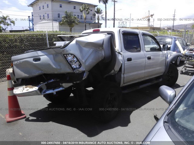 5TEGN92N43Z291118 - 2003 TOYOTA TACOMA DOUBLE CAB PRERUNNER SILVER photo 4