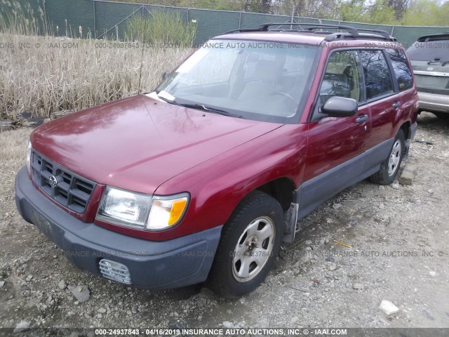 JF1SF6355XH747581 - 1999 SUBARU FORESTER L RED photo 2