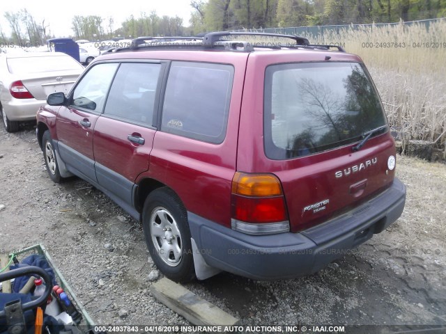 JF1SF6355XH747581 - 1999 SUBARU FORESTER L RED photo 3