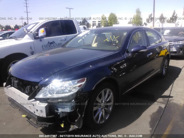 JTHGL5EF2A5039837 - 2010 LEXUS LS 460L Dark Blue photo 2