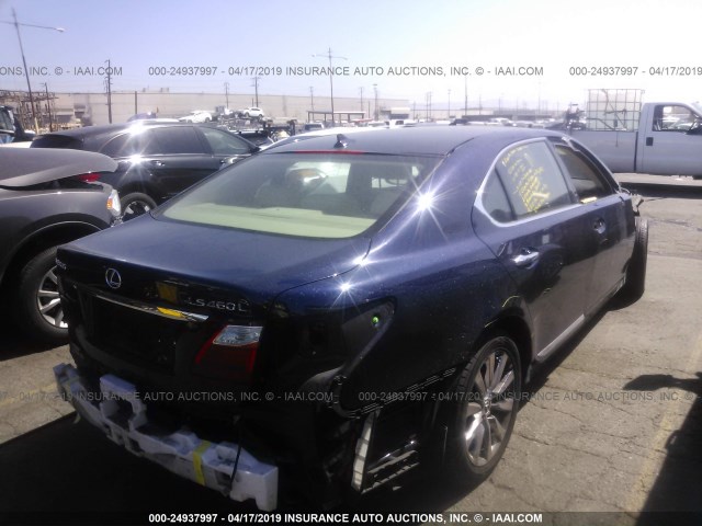 JTHGL5EF2A5039837 - 2010 LEXUS LS 460L Dark Blue photo 4