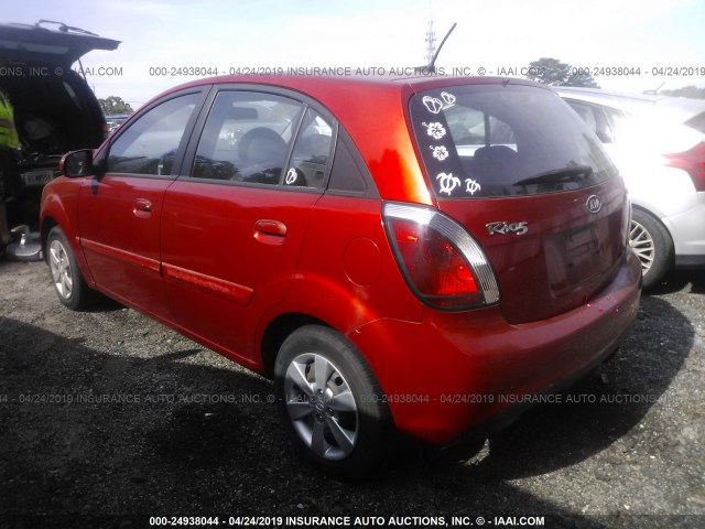 KNADH5A34A6652714 - 2010 KIA RIO LX/SX ORANGE photo 3