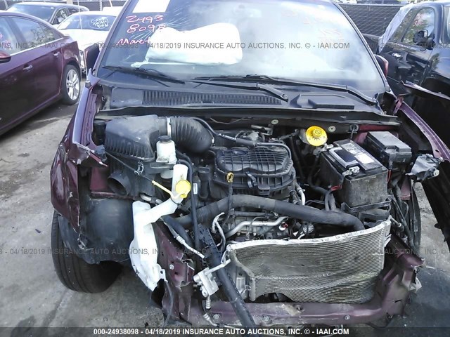 2C4RDGBG7GR398774 - 2016 DODGE GRAND CARAVAN SE RED photo 10