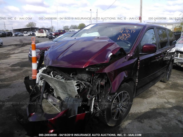 2C4RDGBG7GR398774 - 2016 DODGE GRAND CARAVAN SE RED photo 2