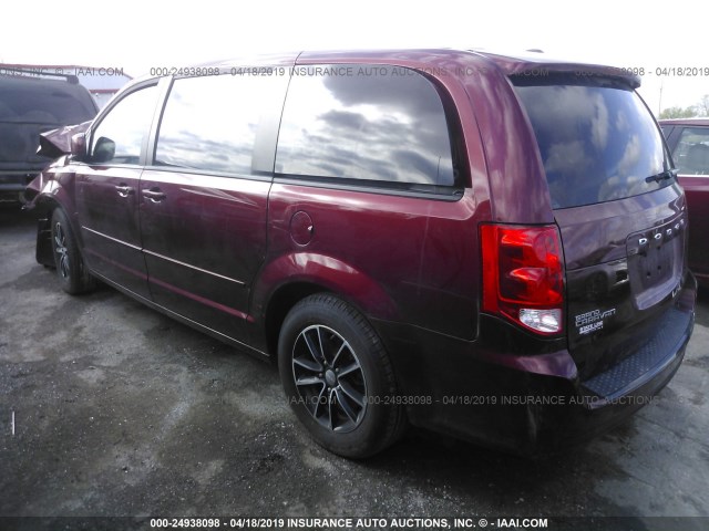 2C4RDGBG7GR398774 - 2016 DODGE GRAND CARAVAN SE RED photo 3