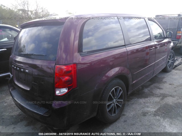 2C4RDGBG7GR398774 - 2016 DODGE GRAND CARAVAN SE RED photo 4