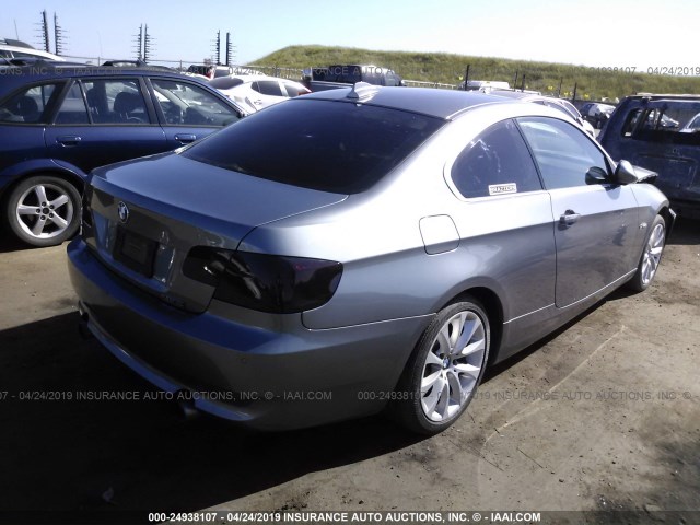 WBAWC73548E064085 - 2008 BMW 335 XI GRAY photo 4