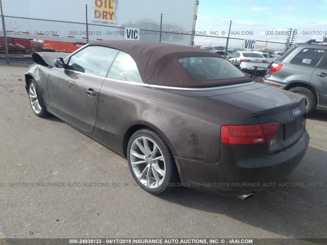 WAULFAFH3DN013698 - 2013 AUDI A5 PREMIUM PLUS BROWN photo 3