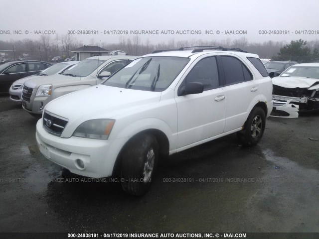 KNDJC733X65530952 - 2006 KIA SORENTO EX/LX WHITE photo 2