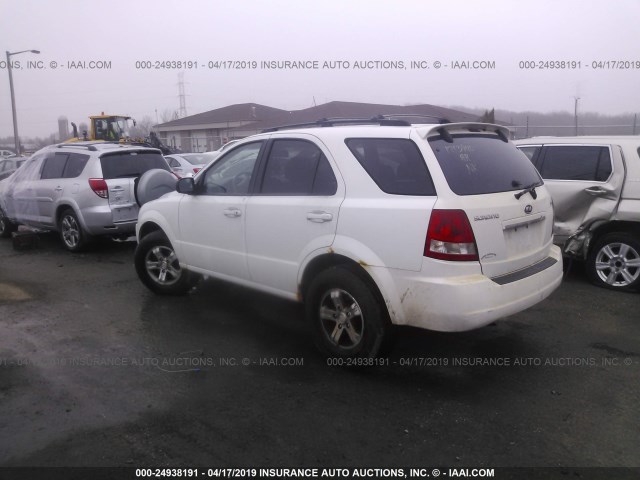 KNDJC733X65530952 - 2006 KIA SORENTO EX/LX WHITE photo 3