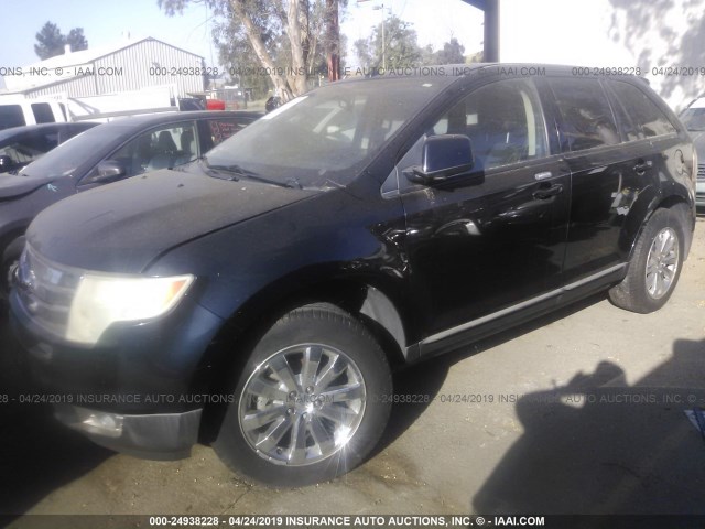 2FMDK38C78BA85582 - 2008 FORD EDGE SEL BLACK photo 2