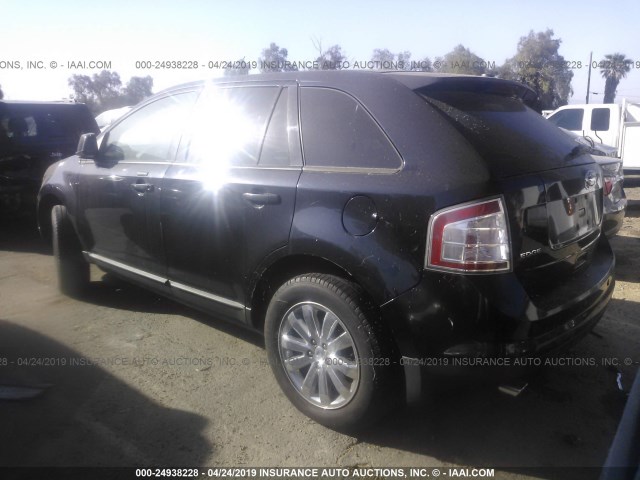 2FMDK38C78BA85582 - 2008 FORD EDGE SEL BLACK photo 3