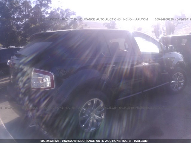 2FMDK38C78BA85582 - 2008 FORD EDGE SEL BLACK photo 4