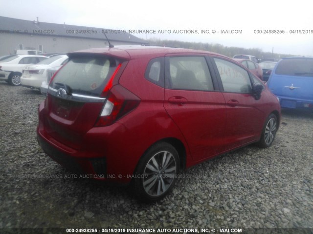 JHMGK5H71GX024167 - 2016 HONDA FIT EX/EXL RED photo 4