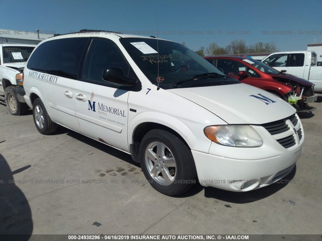 2D4GP44L67R149845 - 2007 DODGE GRAND CARAVAN SXT WHITE photo 1